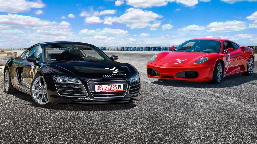 Pojedynek Ferrari F430 vs. Audi R8 | Tor Białystok | DEVIL-CARS