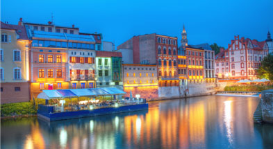 Opole - Widok na Miasto Nocą