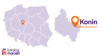 Konin - mapka