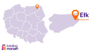 Ełk na mapie