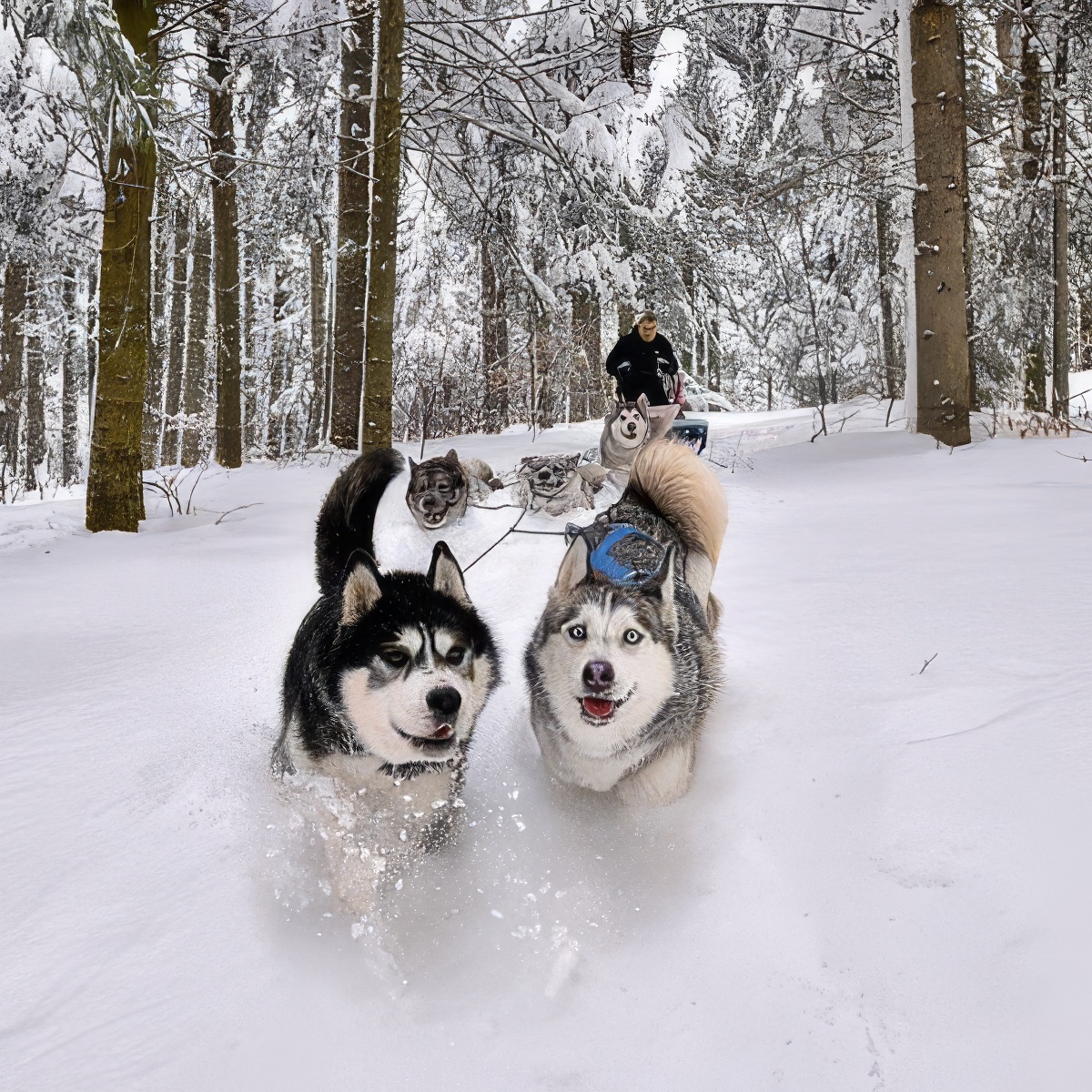 Zimowa jazda psim zaprzęgiem | Limanowa | Skylos