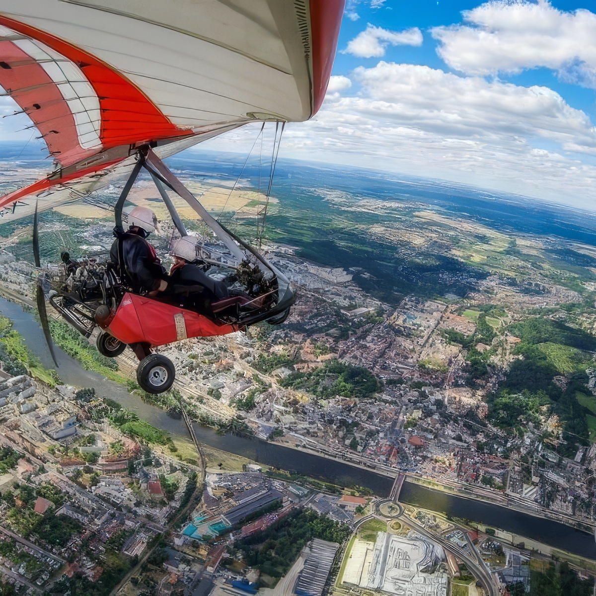 Lot motolotnią nad Ujściem Warty | Gorzów Wielkopolski (Wysoka)