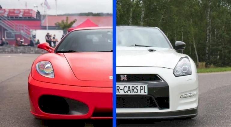 Pojedynek Ferrari F430 vs. Nissan GT-R - 1 okrążenie | Poznań (Tor Bednary) | Super Cars
