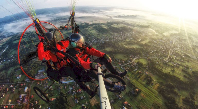 Lot motoparalotnią | Krosno