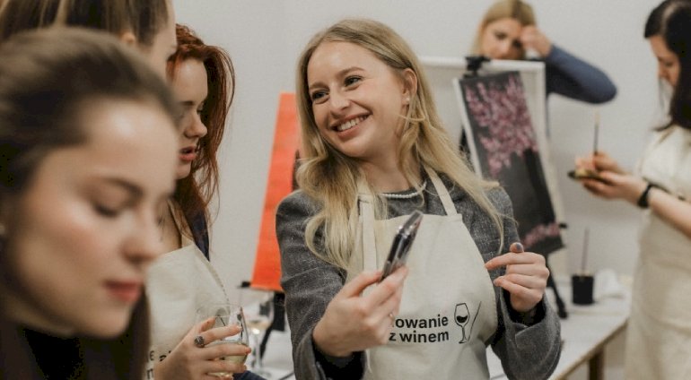 Malowanie przy winie | Kraków | Malowanie z winem