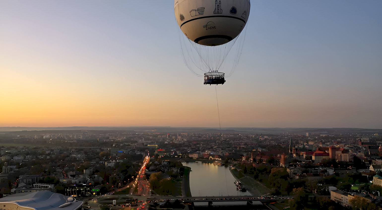Lot balonem na uwięzi | Kraków
