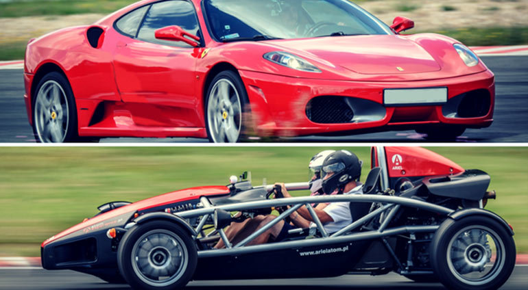 Ferrari F430 i Ariel Atom