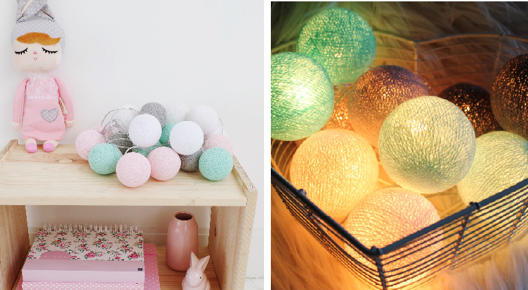 Cotton Balls W Pokoju Dziecka I Świecące Cotton Balls