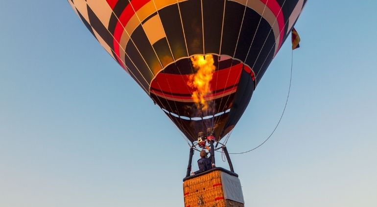 Balon Z Koszem Z Bliska