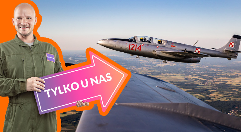Lot Odrzutowcem ekstremalne akrobacje lotnicze Iskra TS-11 1 osoba Patryk Sandach