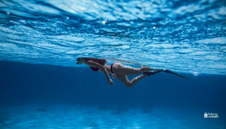 Kobieta Podczas Freedivingu