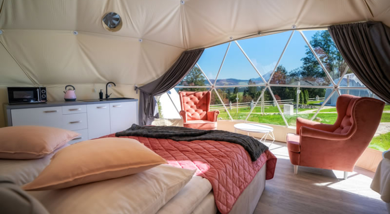 Glamping z widokiem na Tatry