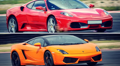Pojedynek Ferrari F430 vs. Lamborghini - prezent świąteczny dla męża