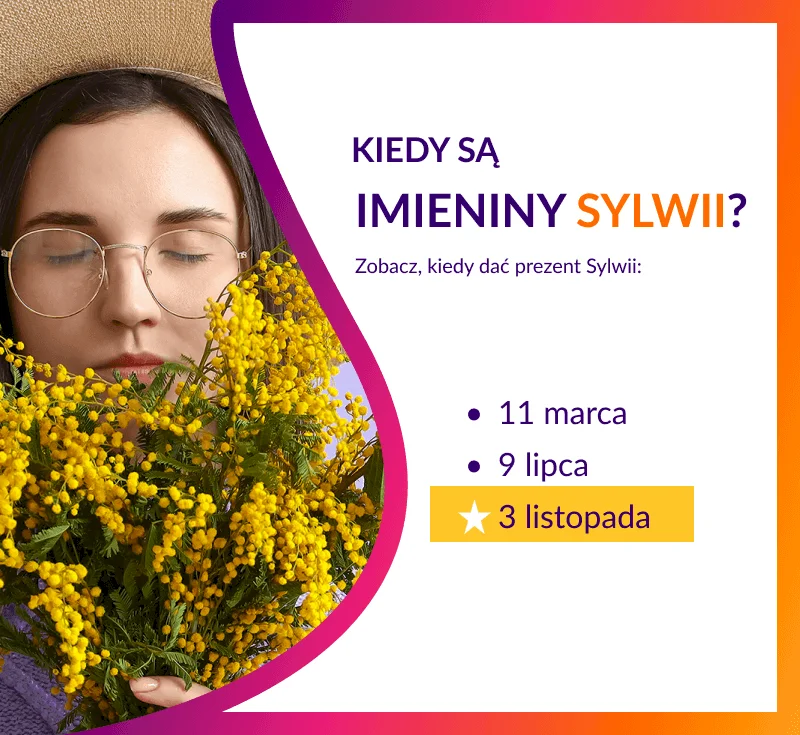 Kiedy są imieniny Sylwii - infografika