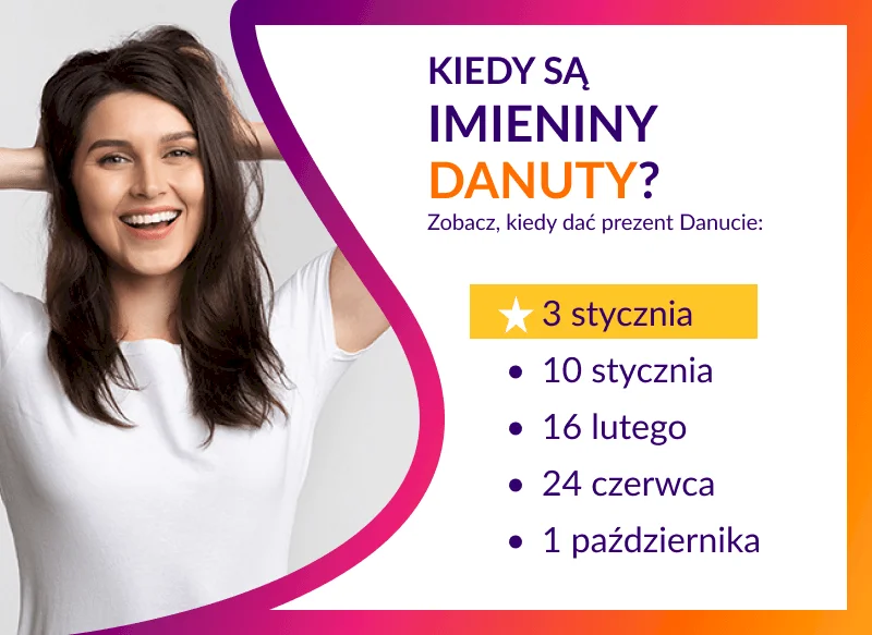 Kiedy są imieniny Danuty - infografika