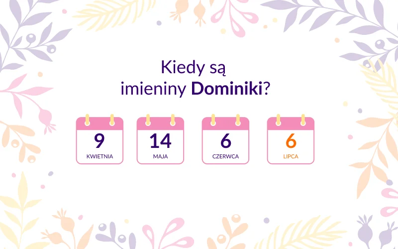 Kiedy są imieniny Dominiki? infografika