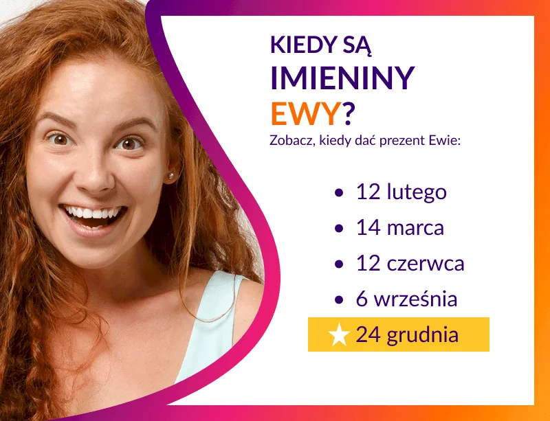 Kiedy są imieniny Ewy? - infografika