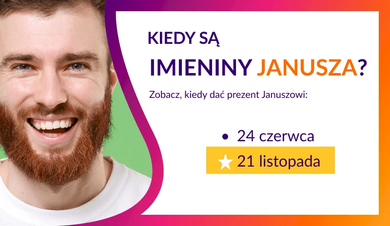 Kiedy są imieniny Janusza - infografika