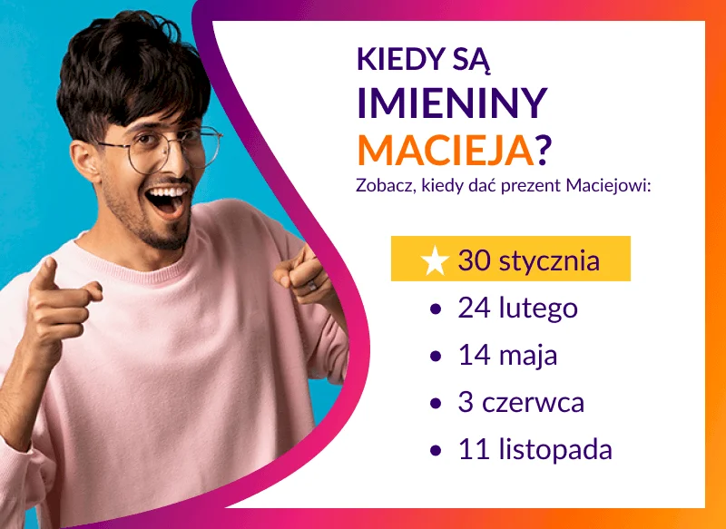 Kiedy są imieniny Macieja? - infografika
