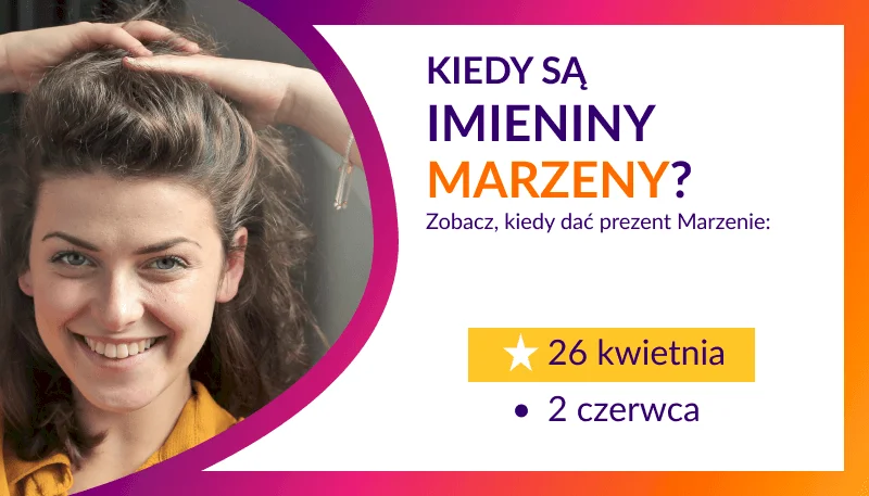 Kiedy są imieniny Marzeny? inforgafika